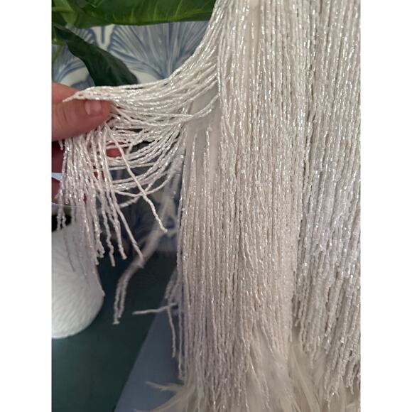 NWT Nadine Merabi Sara White Fully Beaded Skirt Sz. XXL - Picture 12 of 15